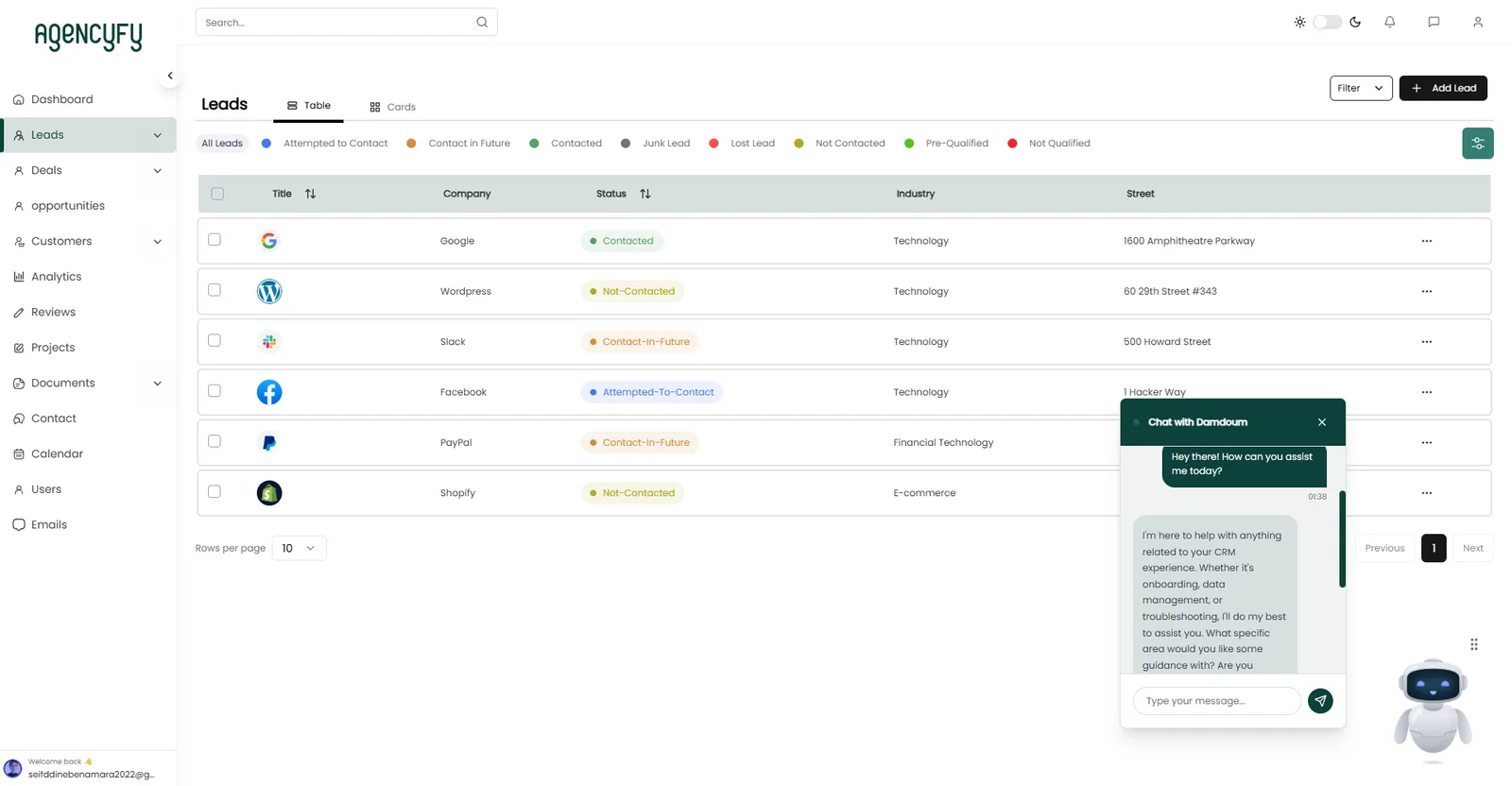 Agencyfy.ai - AI-Powered CRM screenshot 1