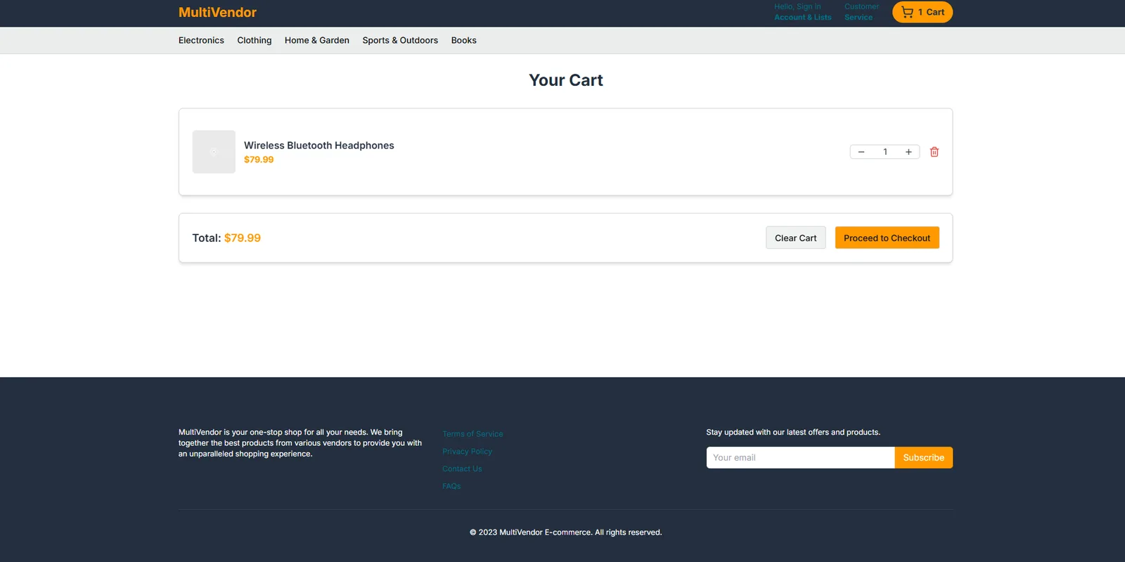 Multi-Vendor E-commerce Platform screenshot 1